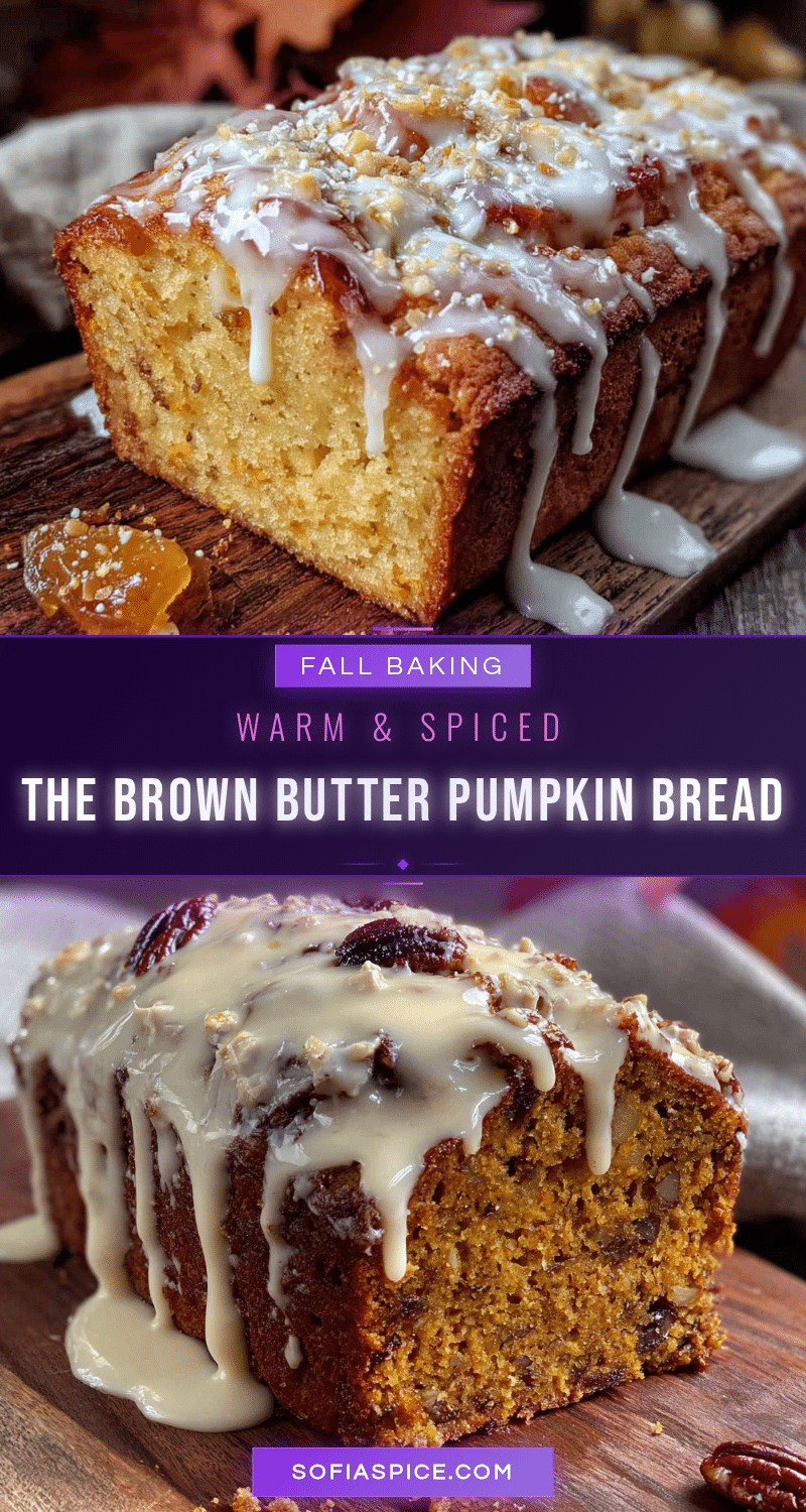 brown butter pumpkin bread with maple glaze recipe