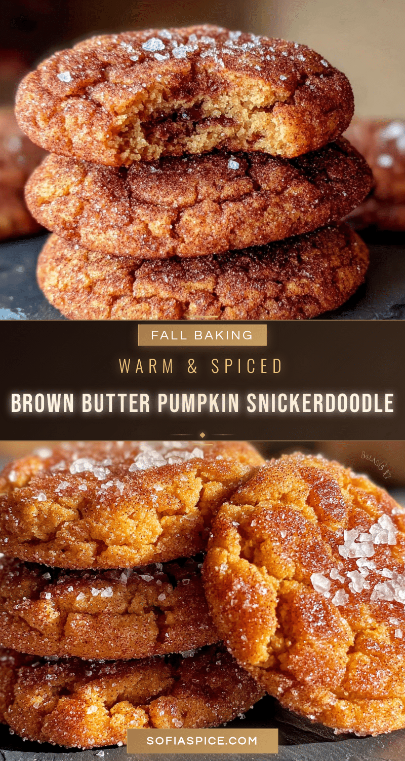 brown butter pumpkin snickerdoodle cookies recipe