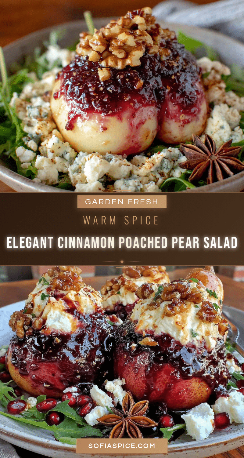 cinnamon poached pear salad recipe