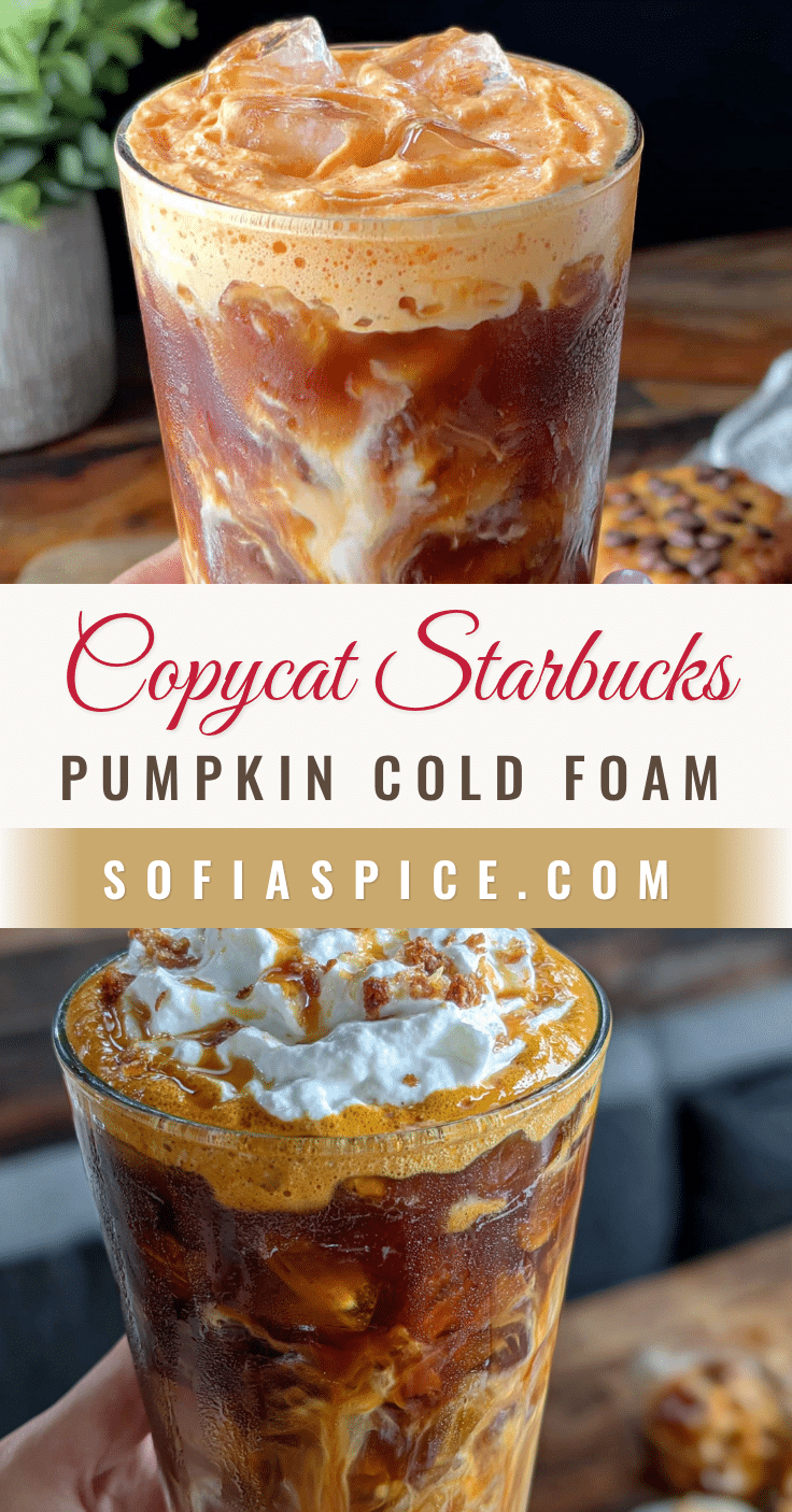 copycat starbucks pumpkin cold foam iced coffee recipe
