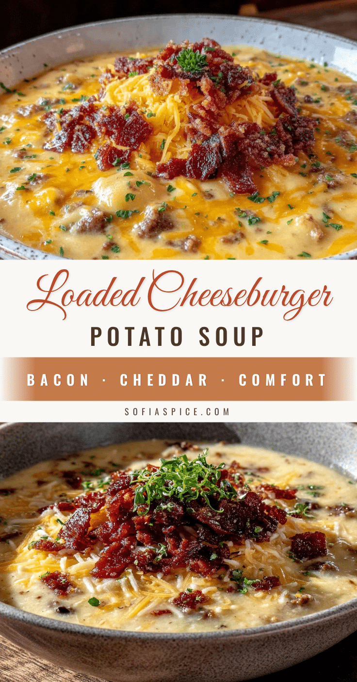 creamy cheeseburger potato soup recipe