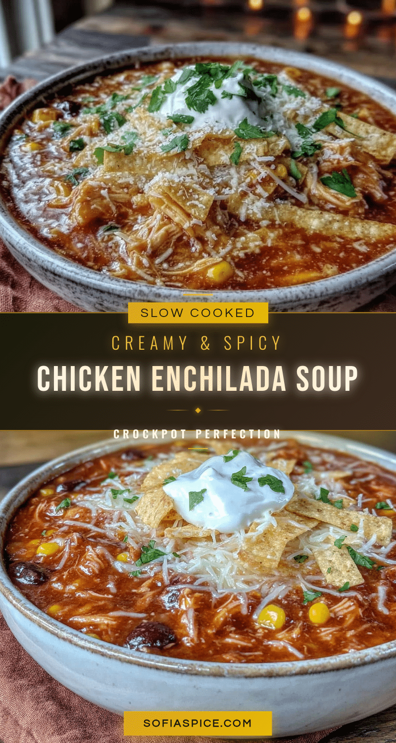 creamy crockpot chicken enchilada soup recipe