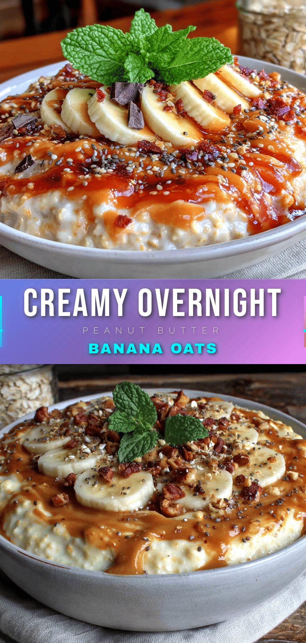 creamy overnight peanut butter banana oats recipe