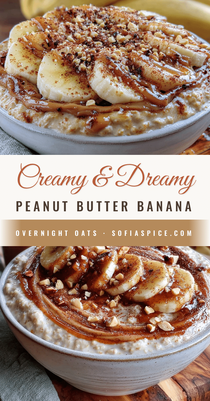 creamy peanut butter banana overnight oats recipe