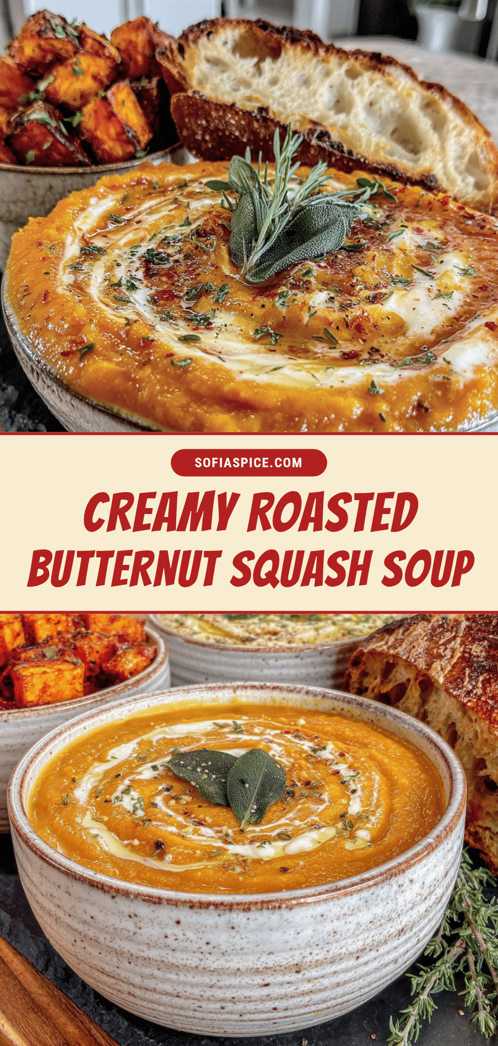 creamy roasted butternut squash soup recipe