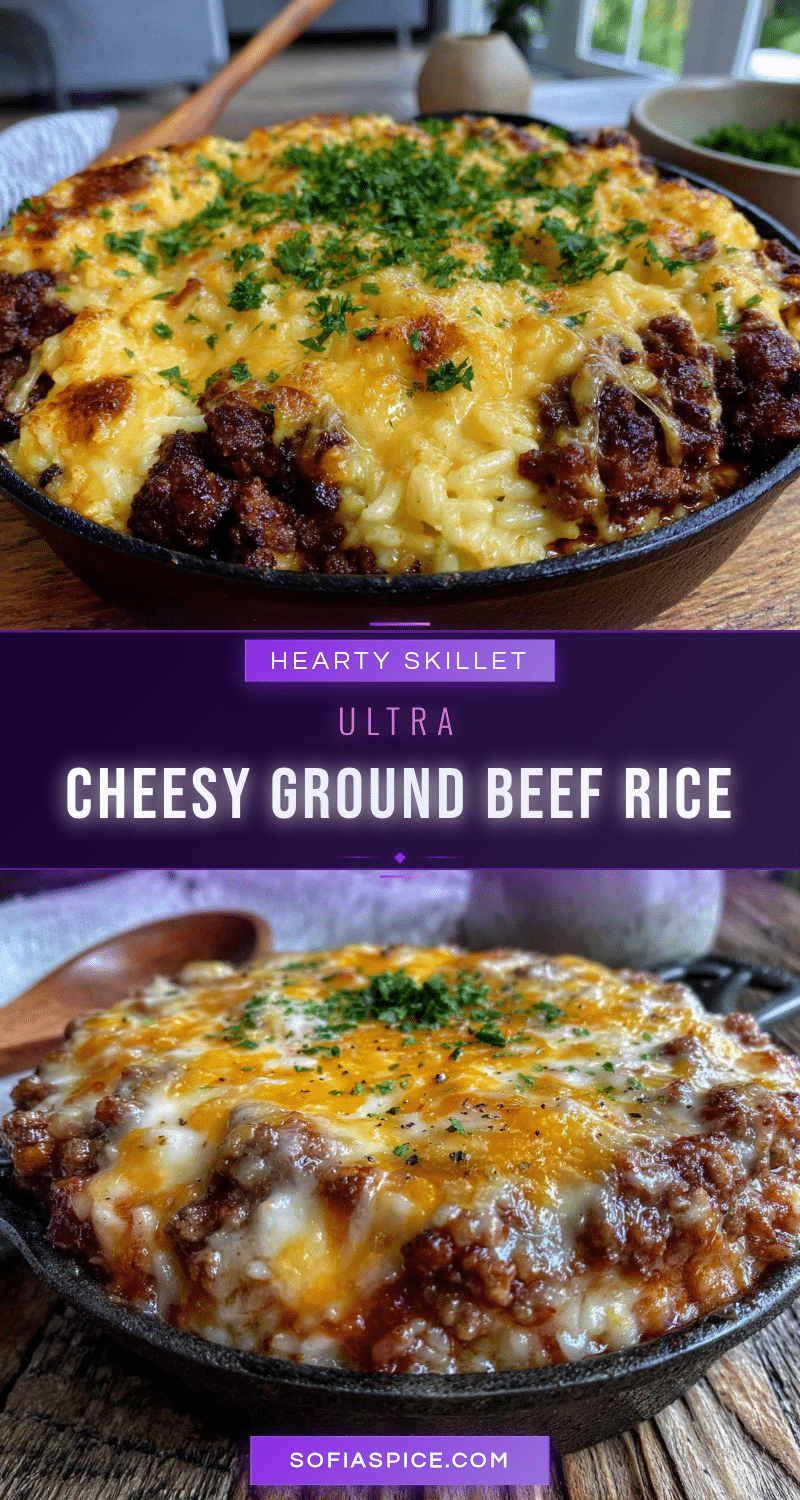 easy cheesy ground beef and rice skillet recipe
