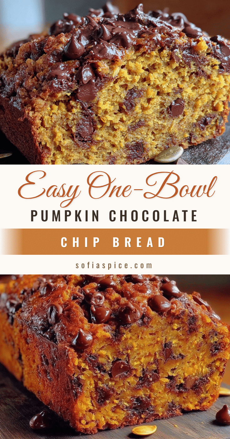 Easy One-Bowl Pumpkin Chocolate Chip Bread recipe