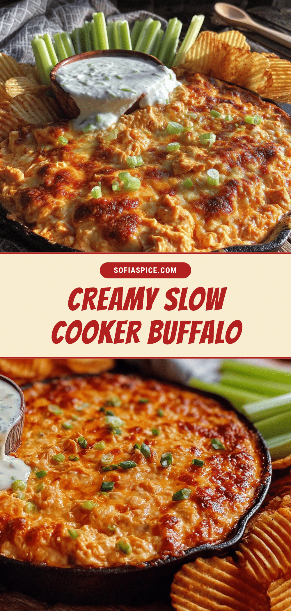easy slow cooker buffalo chicken dip with ranch recipe