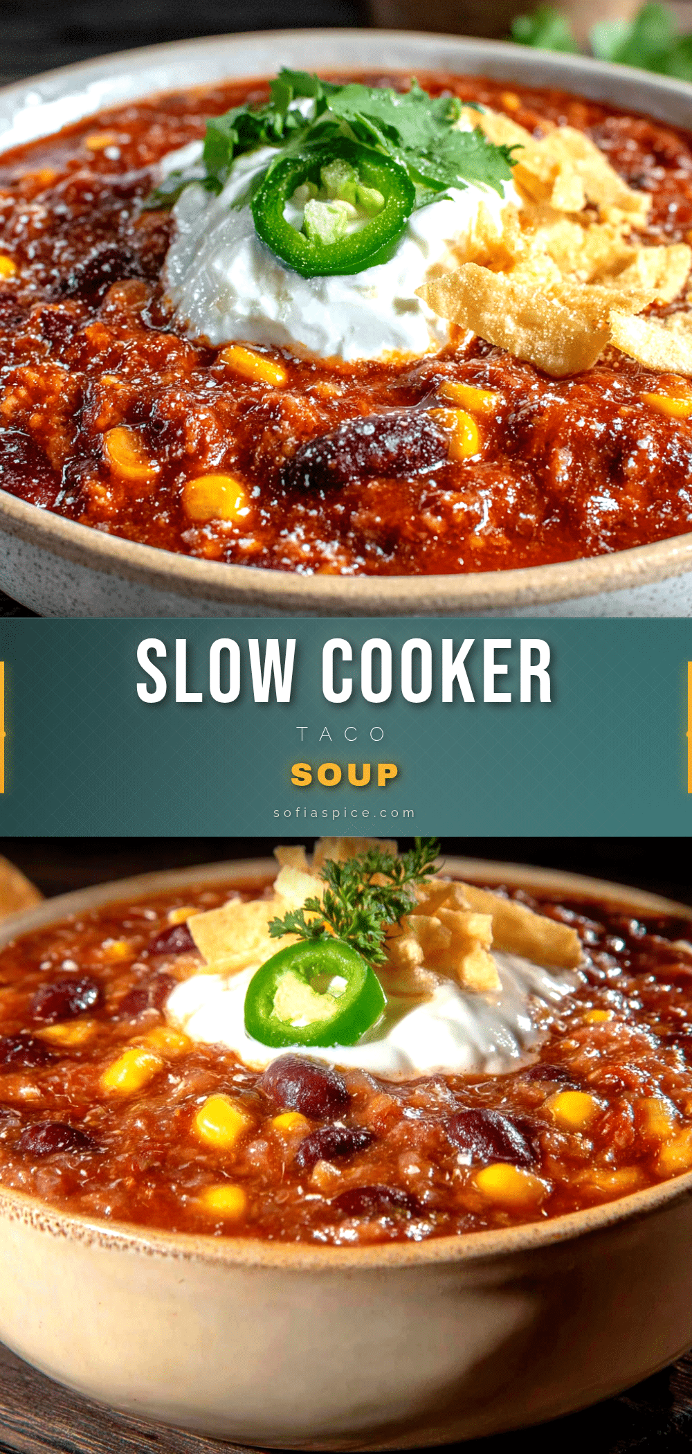 easy slow cooker taco soup recipe