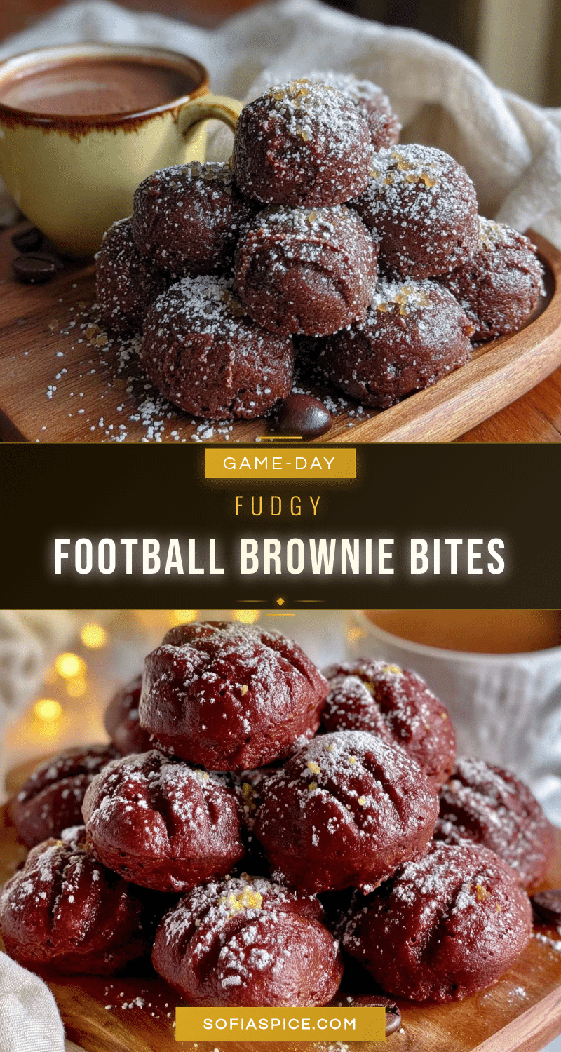 fudgy football brownie bites recipe