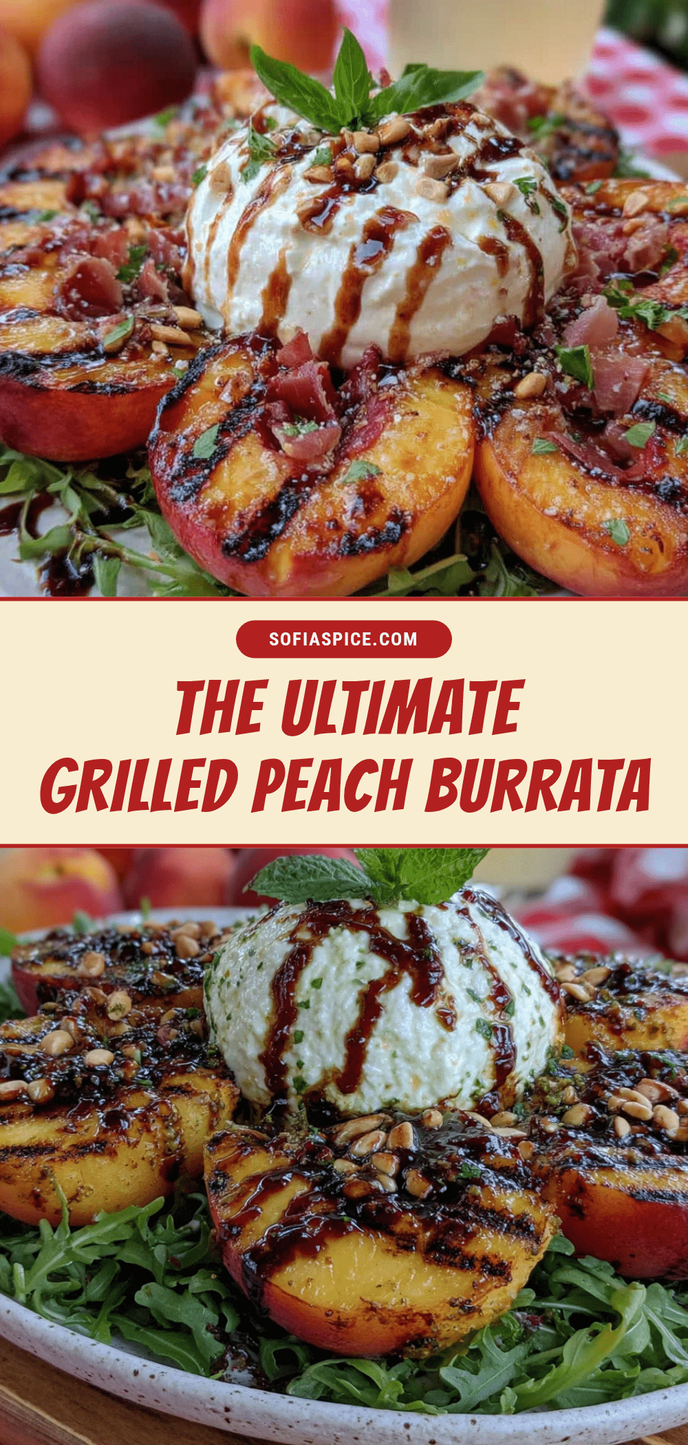 grilled peach and burrata salad recipe