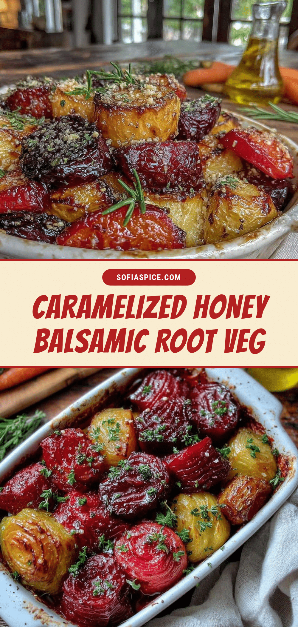 honey balsamic roasted root vegetables recipe