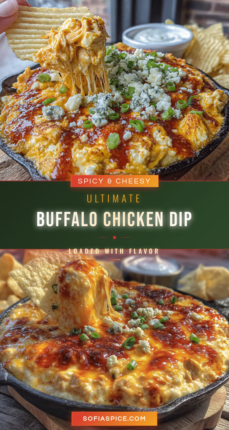loaded buffalo chicken dip recipe