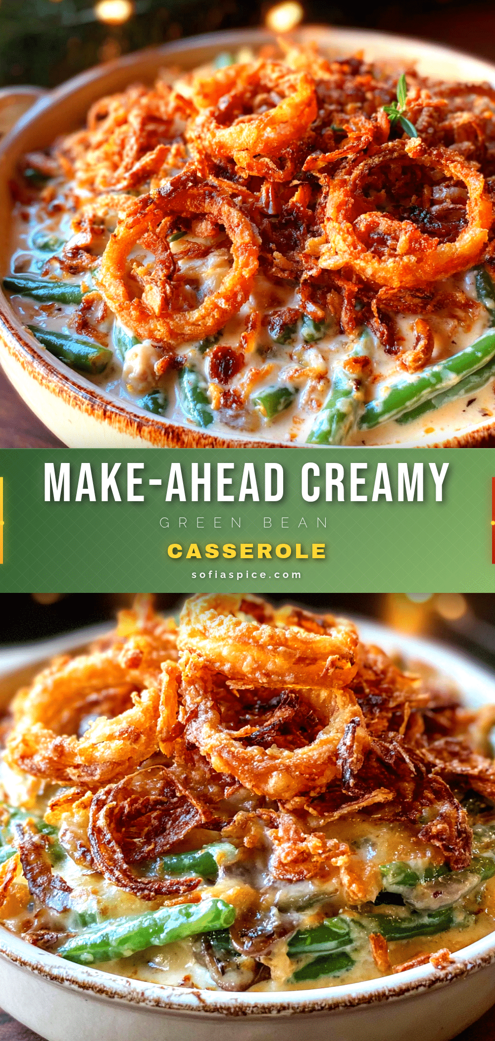 make-ahead creamy green bean casserole recipe