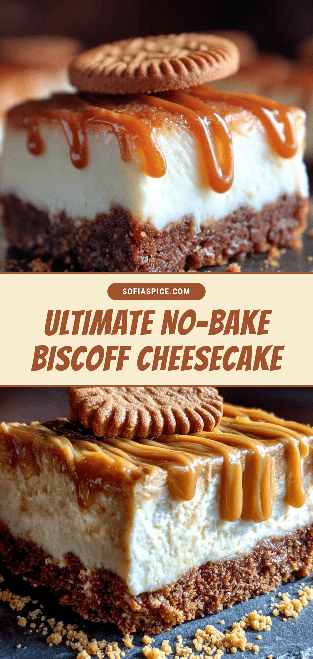 no-bake biscoff cheesecake bars recipe