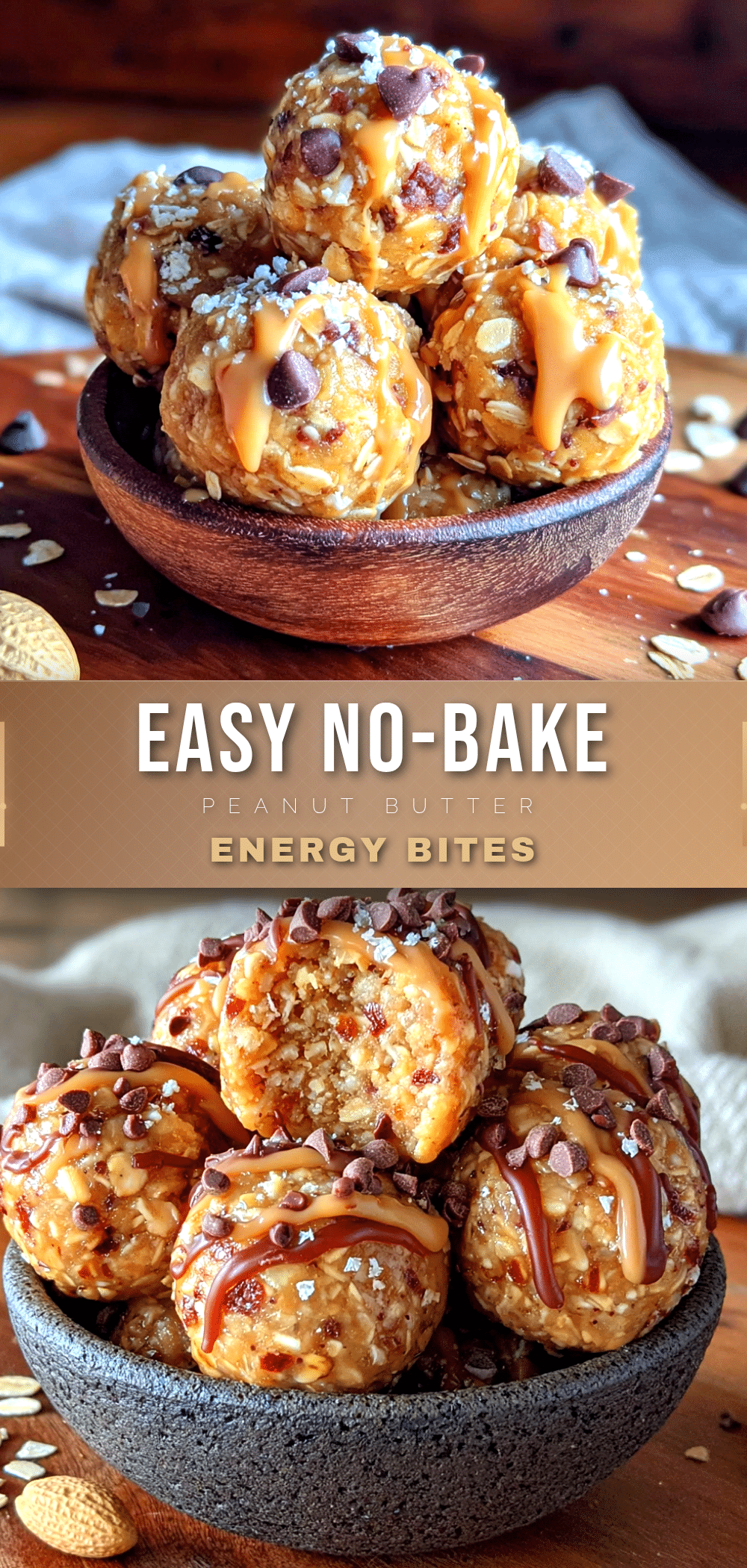 no-bake peanut butter oat energy bites recipe