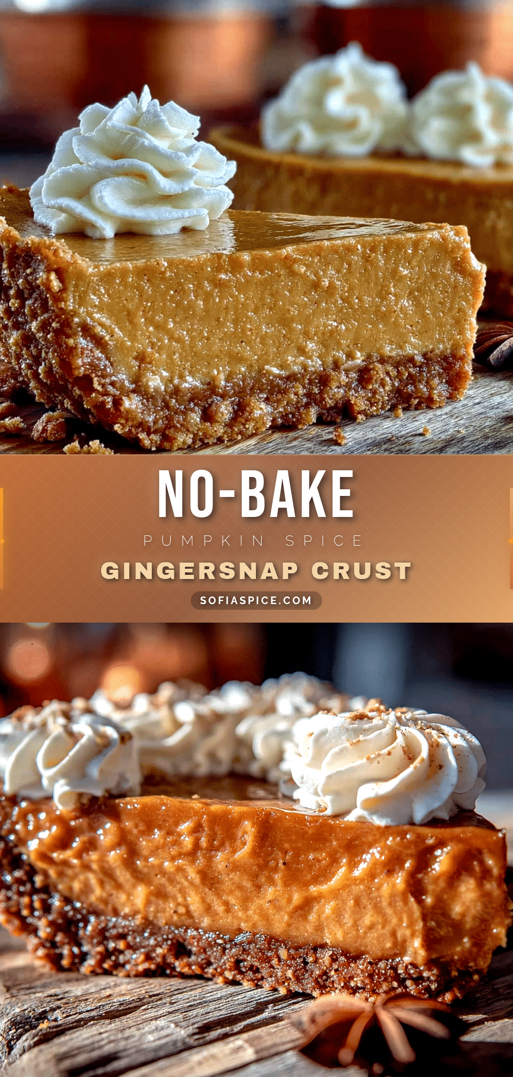 no-bake pumpkin pie with gingersnap crust recipe