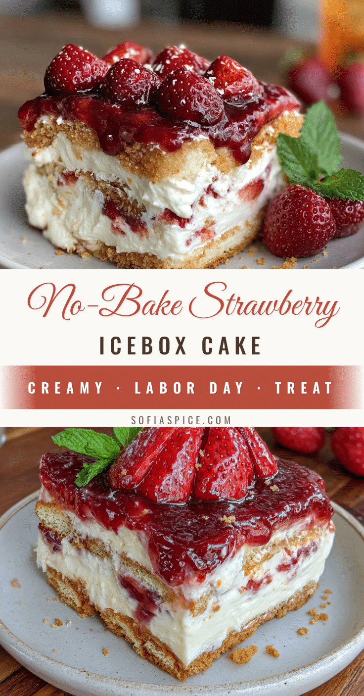 no bake strawberry icebox cake recipe