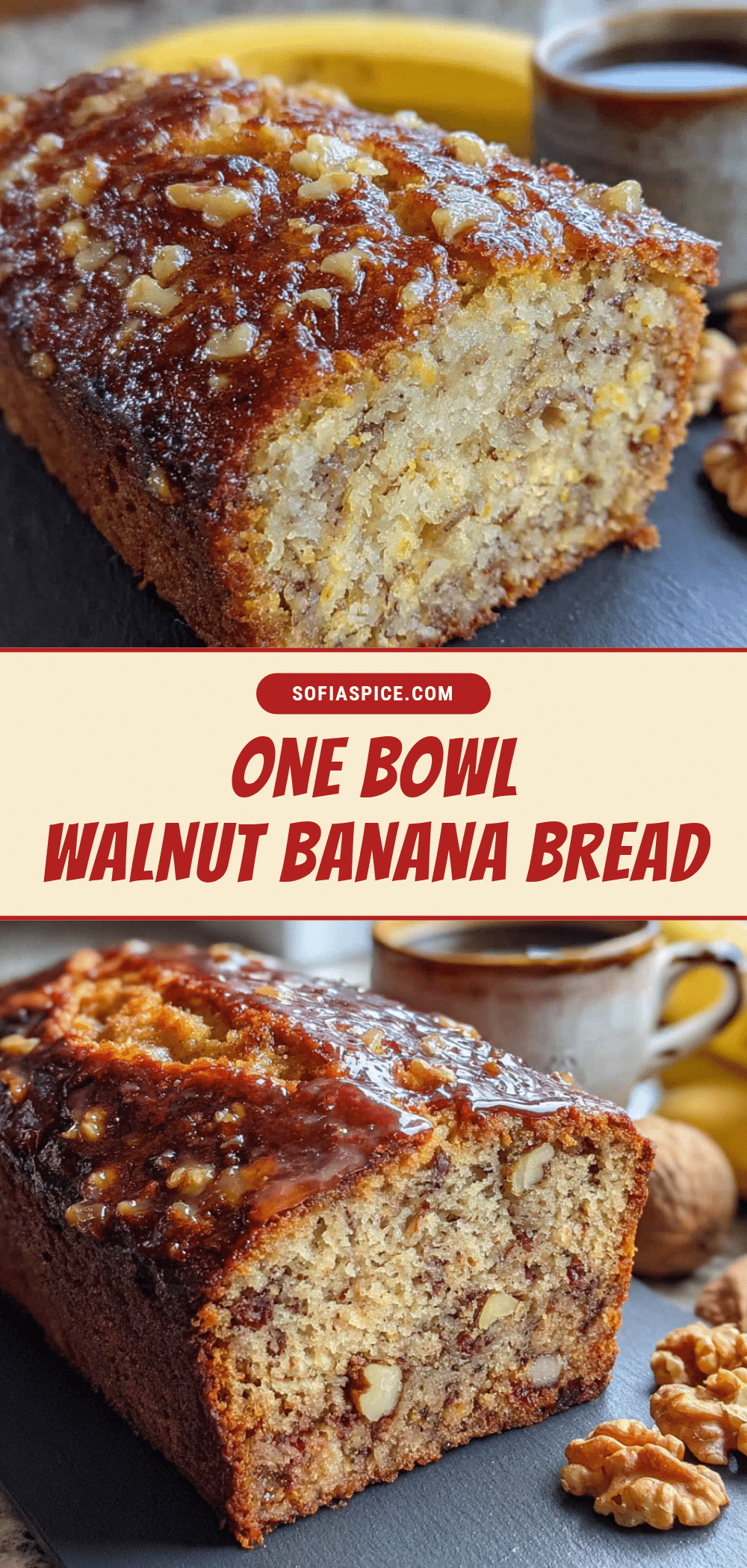 one bowl walnut banana bread recipe