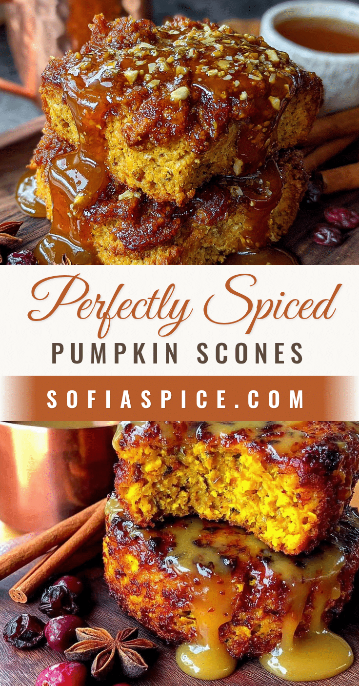 perfect pumpkin scones with spiced maple glaze recipe