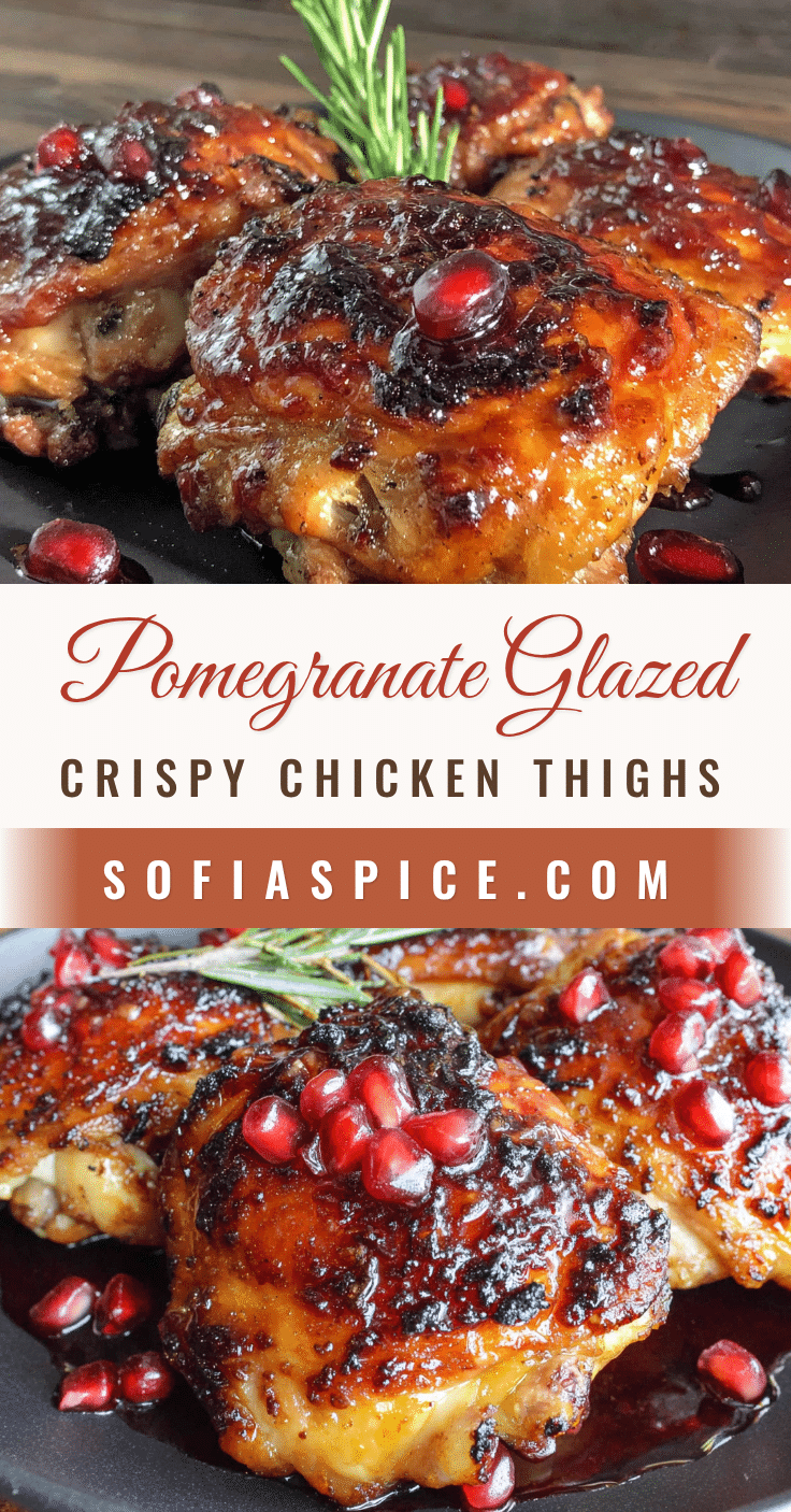 pomegranate glazed chicken thighs recipe