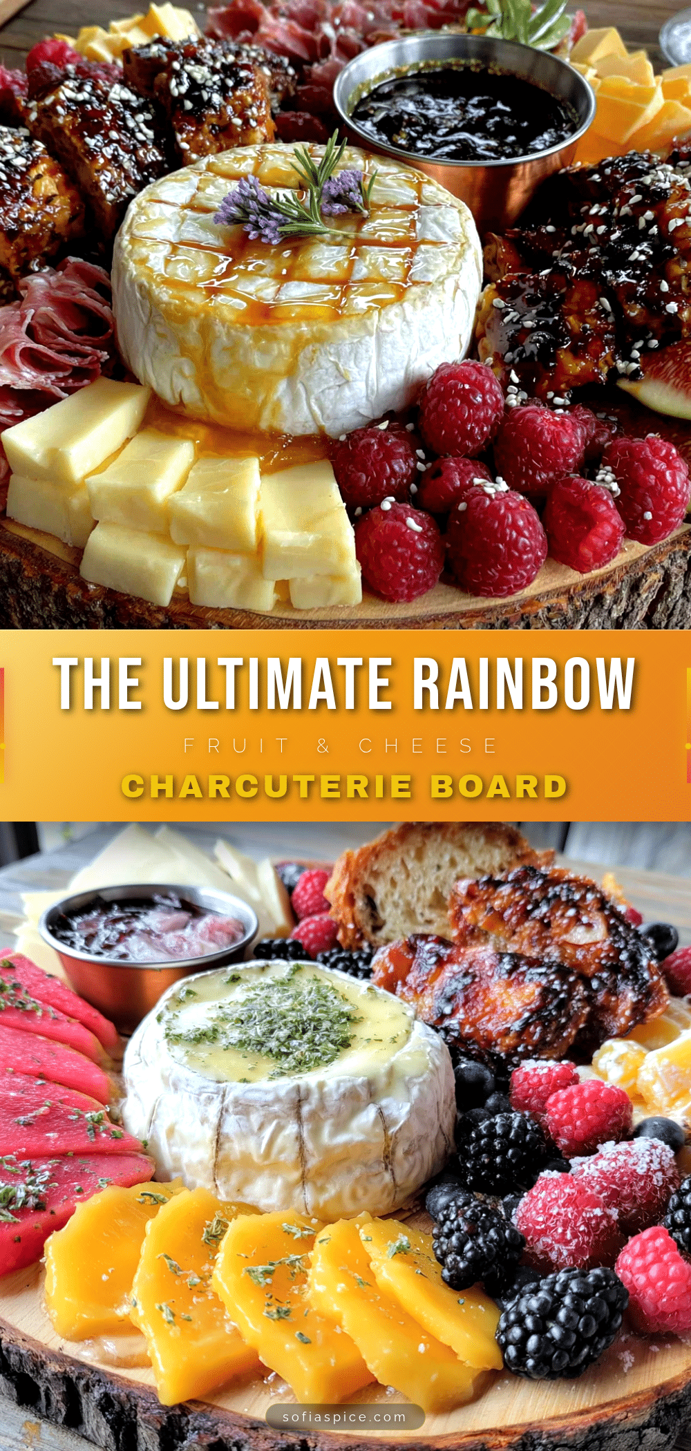 rainbow fruit and cheese charcuterie board recipe