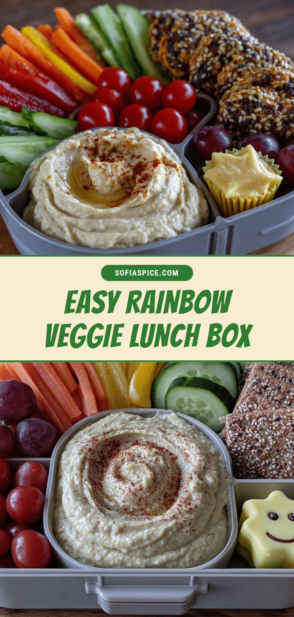 rainbow veggie lunch box for kindergarten recipe