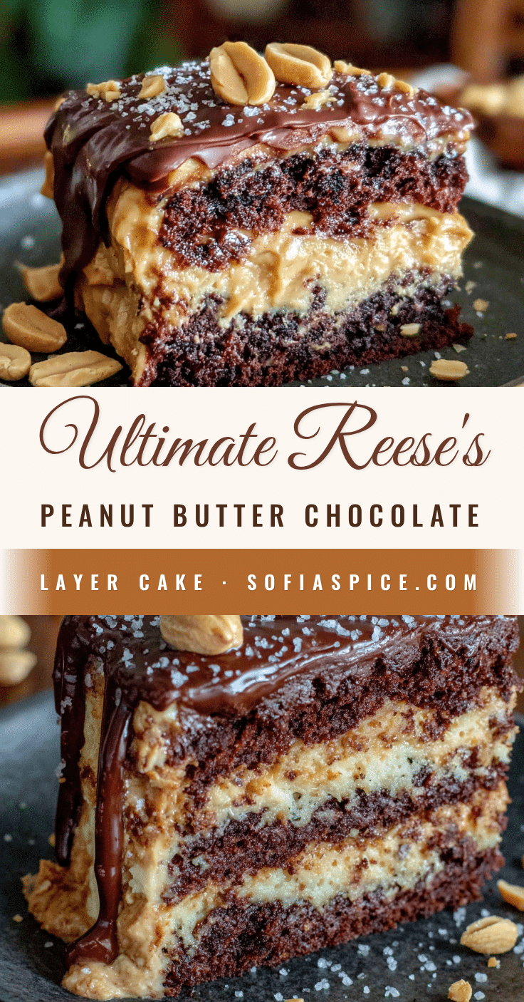 Reeses Peanut Butter Chocolate Layer Cake Recipe recipe