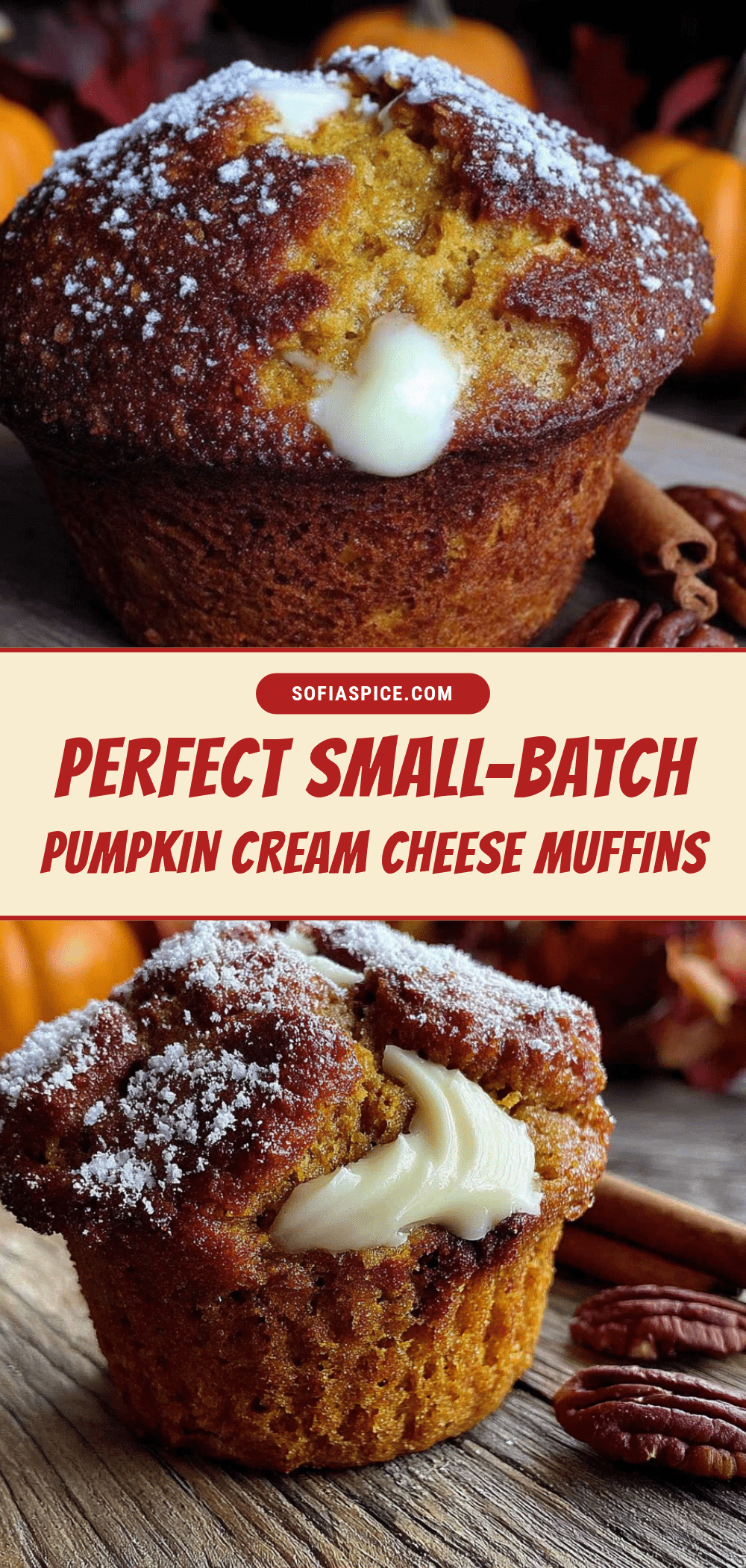 small-batch pumpkin cream cheese muffins recipe