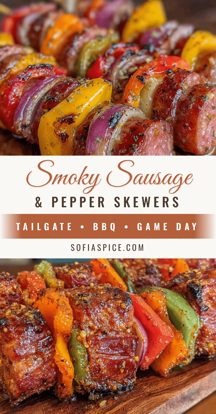 smoky sausage and bell pepper skewers recipe