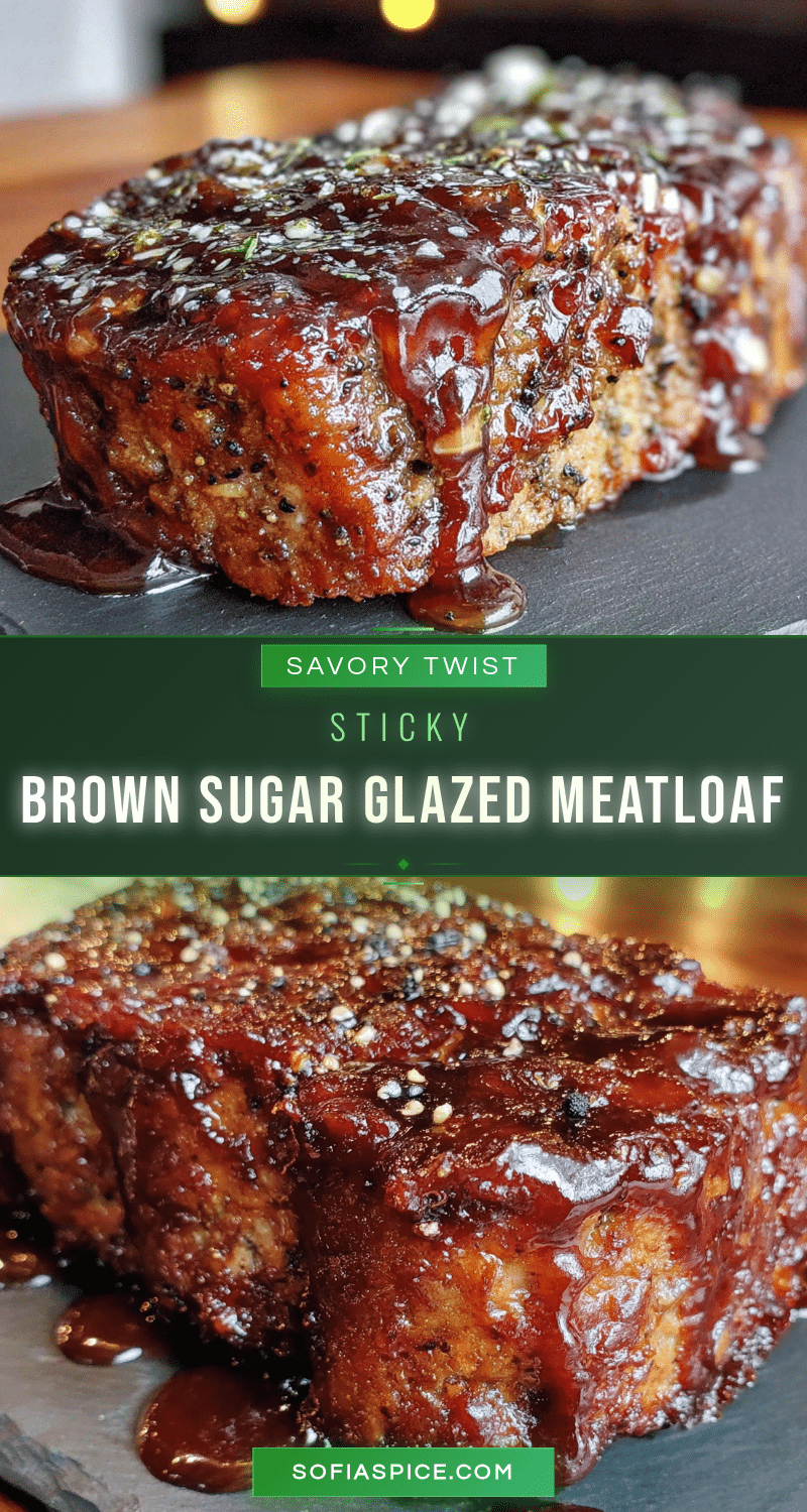 sticky brown sugar glazed meatloaf recipe