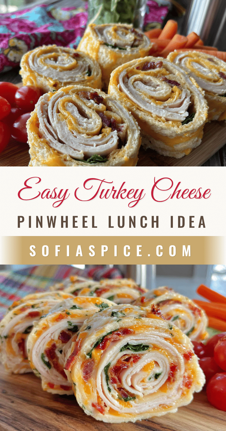 turkey and cheese pinwheel roll-ups recipe