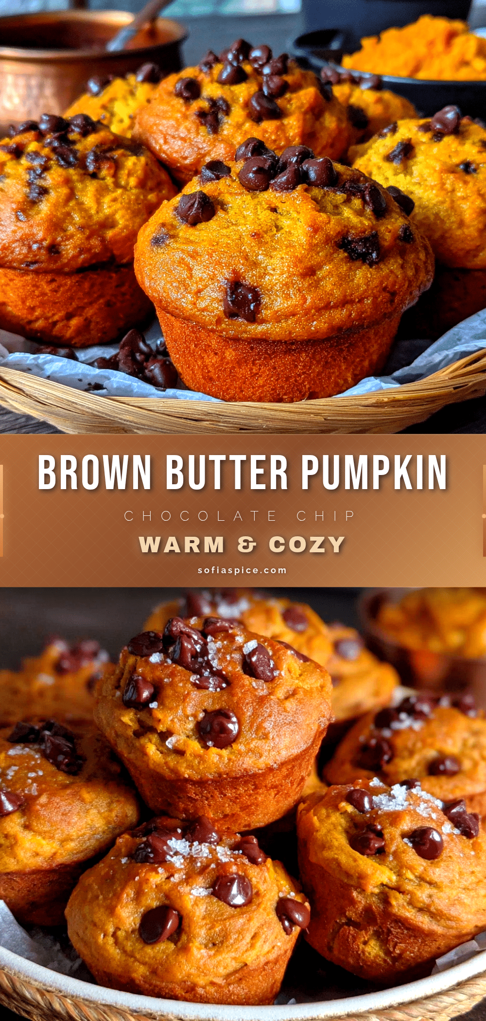 brown butter pumpkin chocolate chip muffins recipe