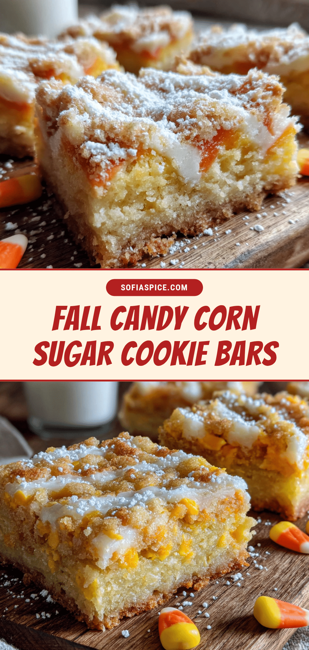 candy corn sugar cookie bars recipe