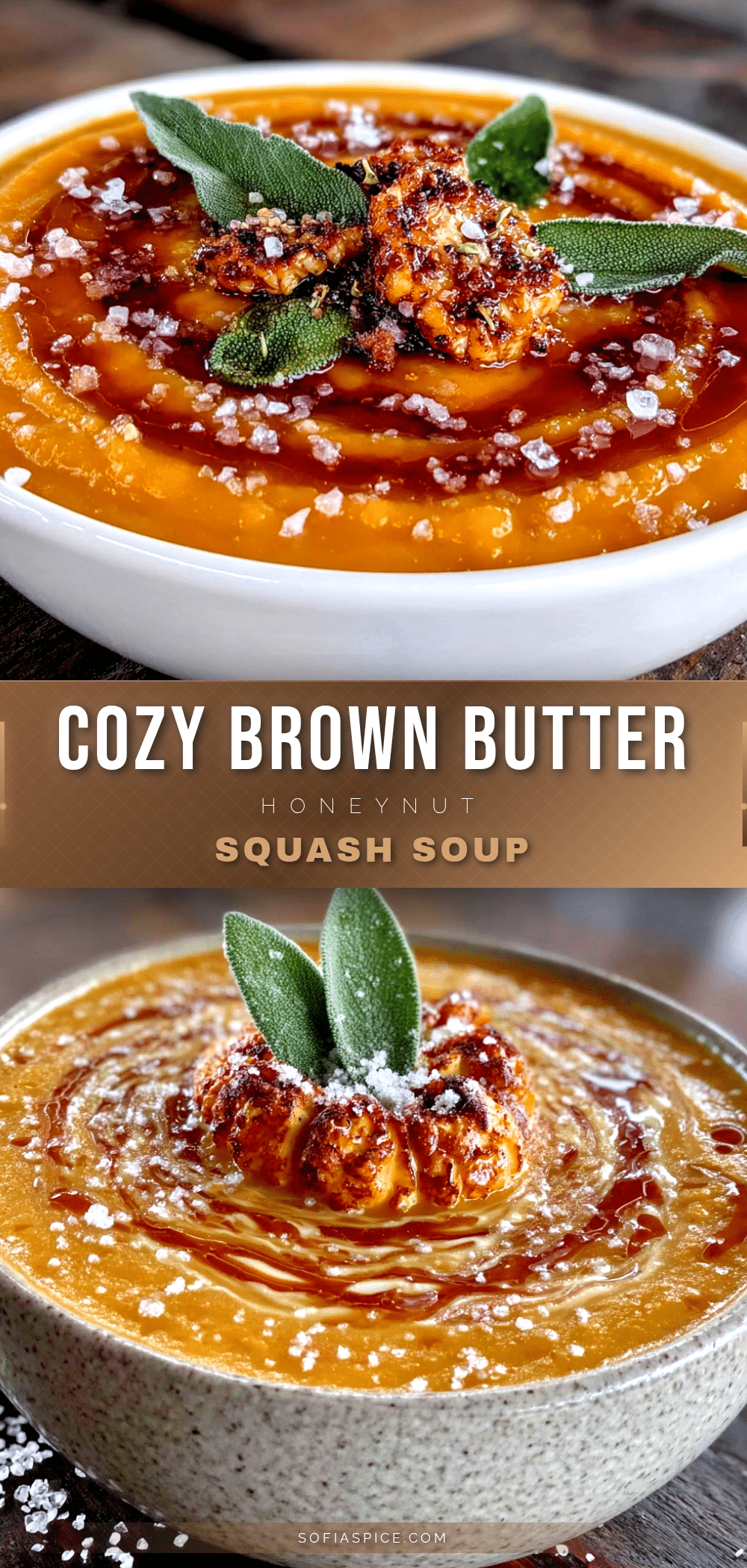 cozy honeynut squash soup with brown butter and sage recipe