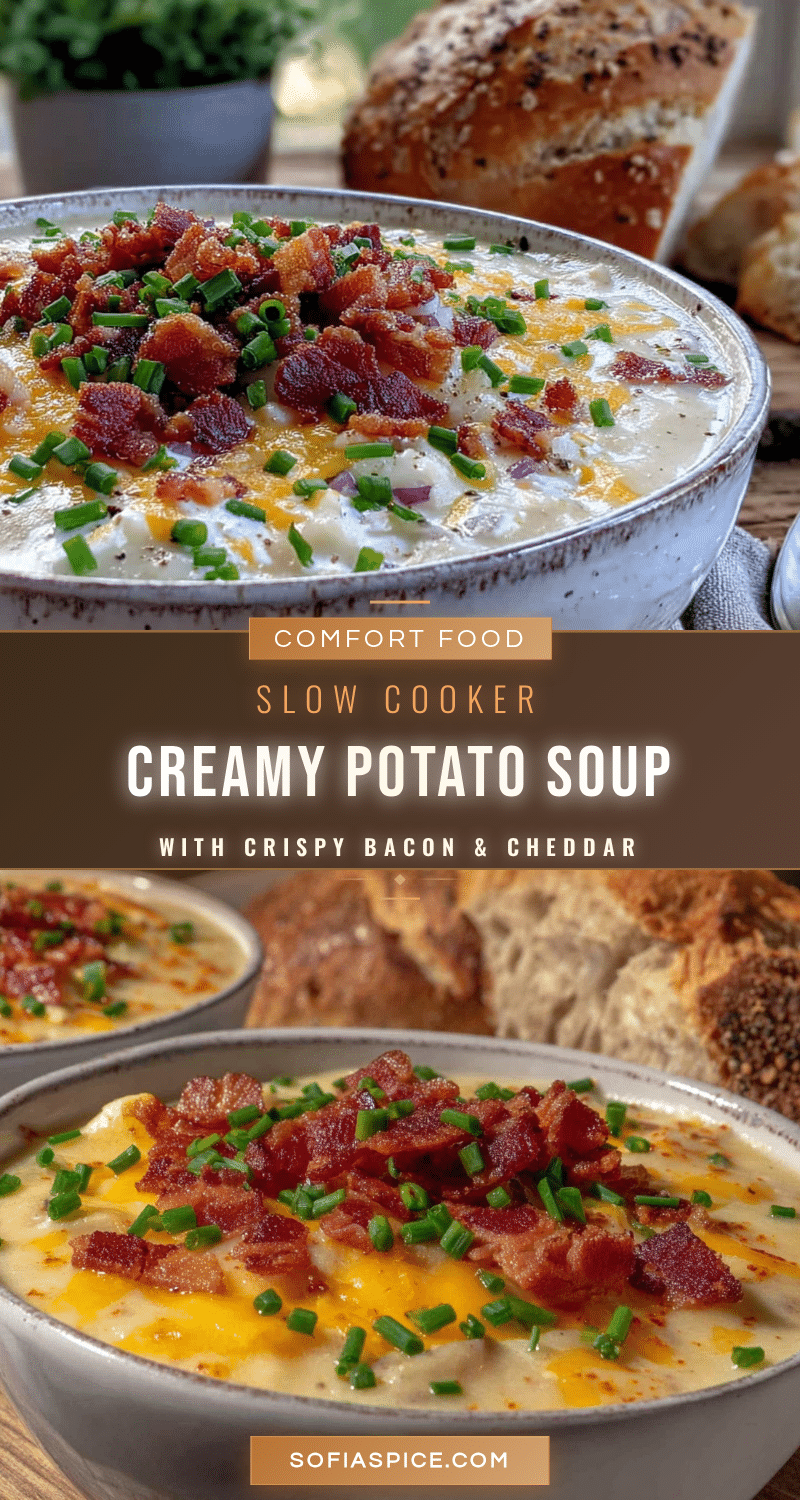 creamy crockpot potato soup with bacon recipe