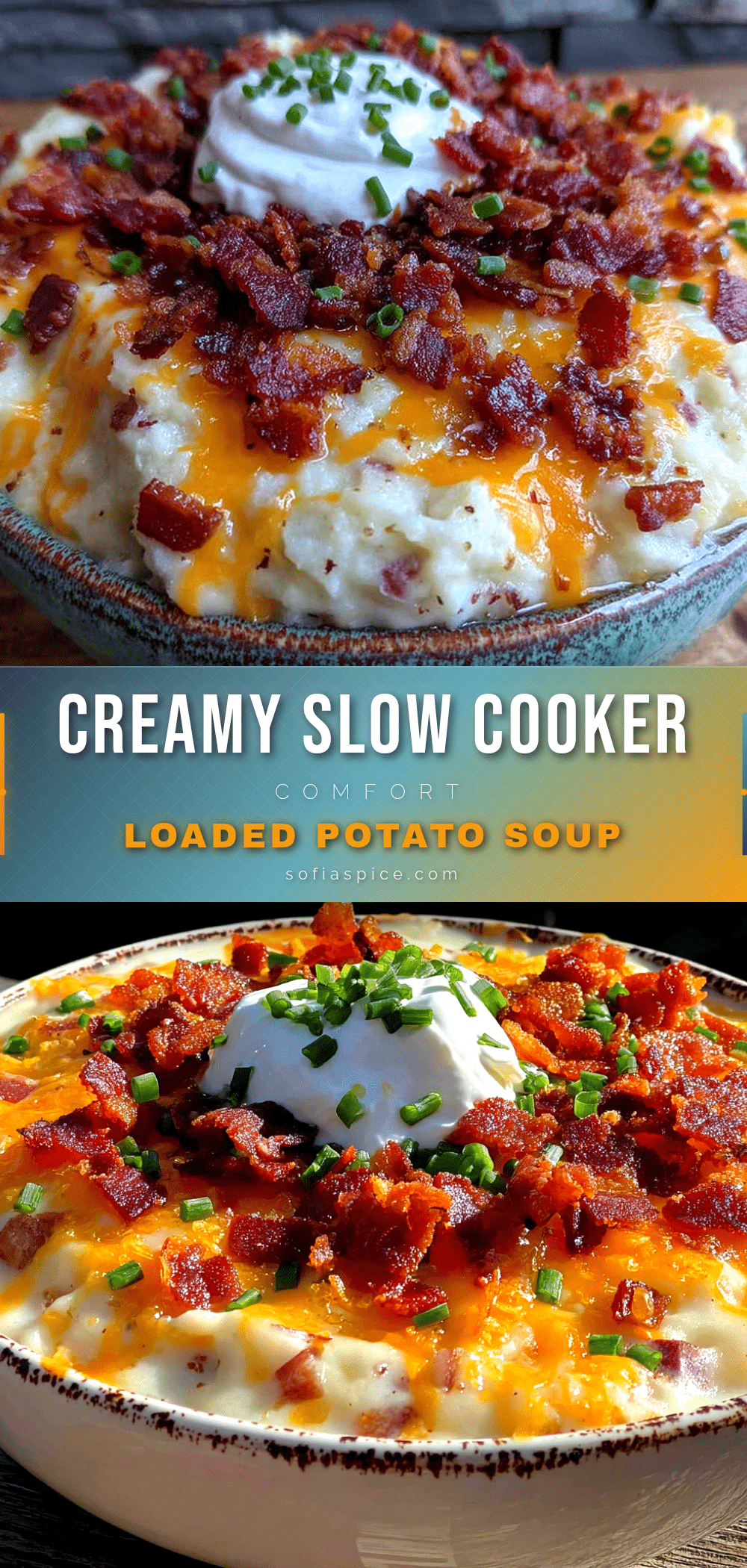 creamy slow cooker loaded baked potato soup recipe