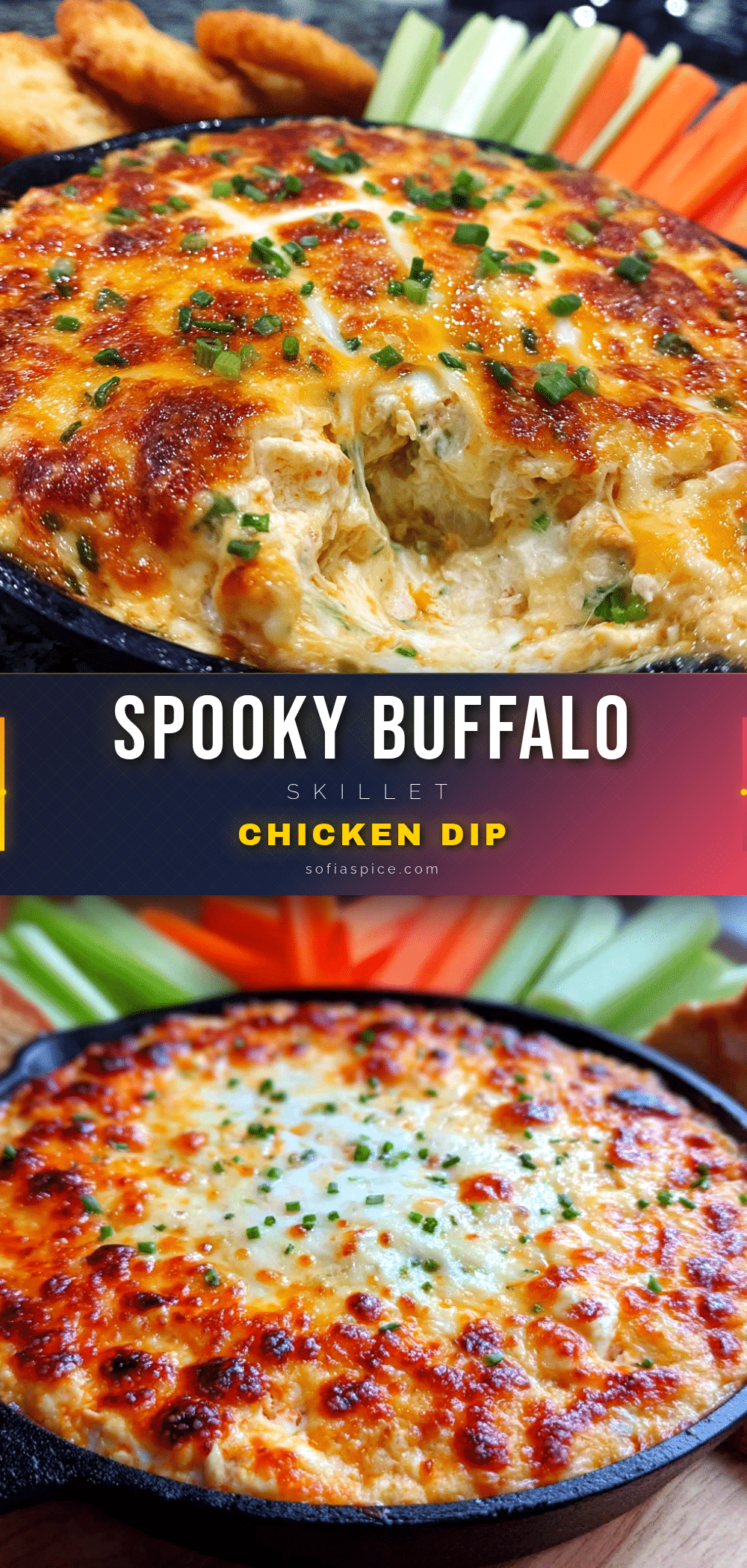 creamy spiderweb buffalo chicken dip recipe