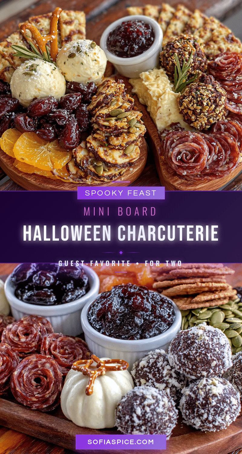 Easy Mini Halloween Charcuterie Boards for Two recipe