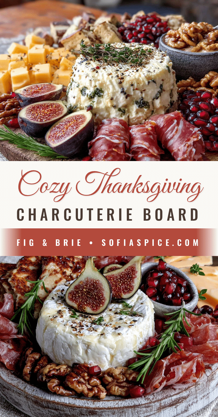 Easy Thanksgiving Charcuterie Board with Fig and Brie recipe