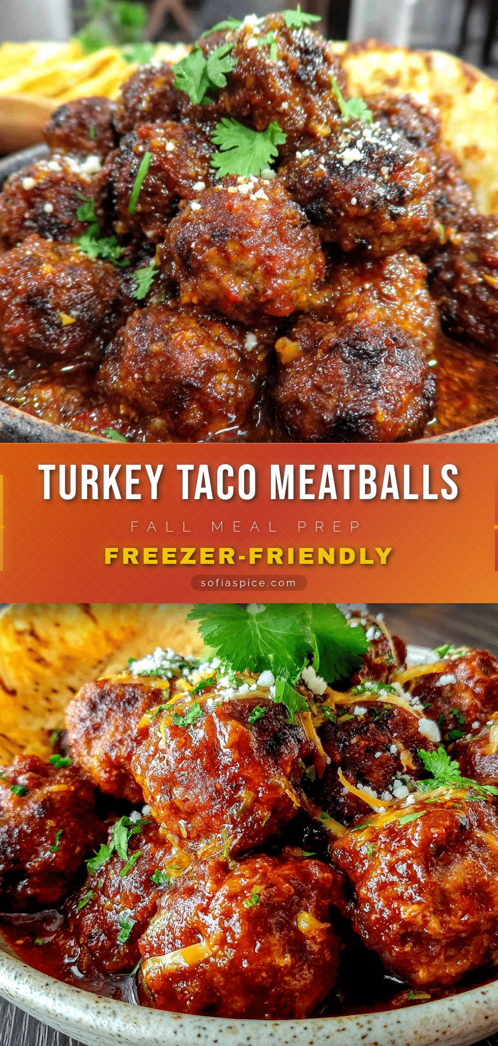freezer-friendly turkey taco meatballs recipe