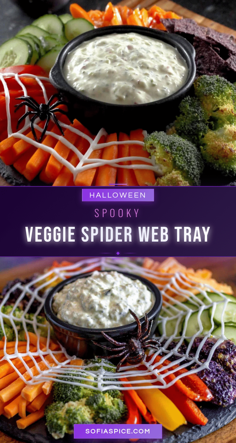halloween veggie spider web tray recipe