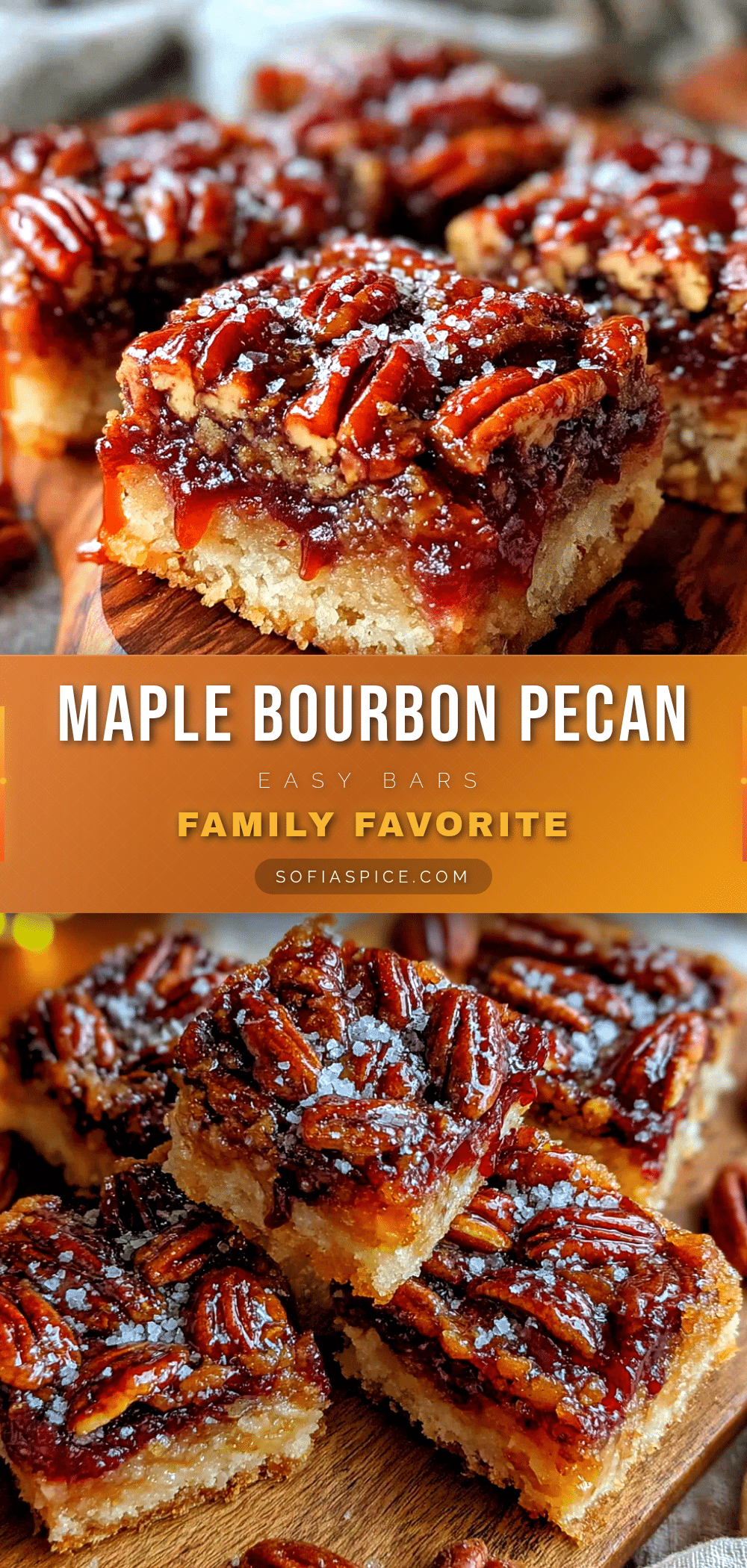 maple bourbon pecan pie bars recipe