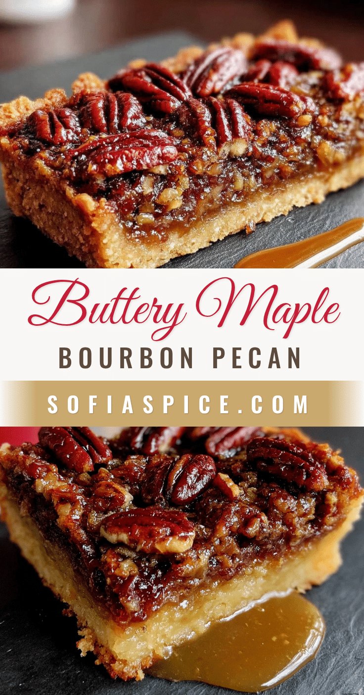maple bourbon pecan pie bars recipe