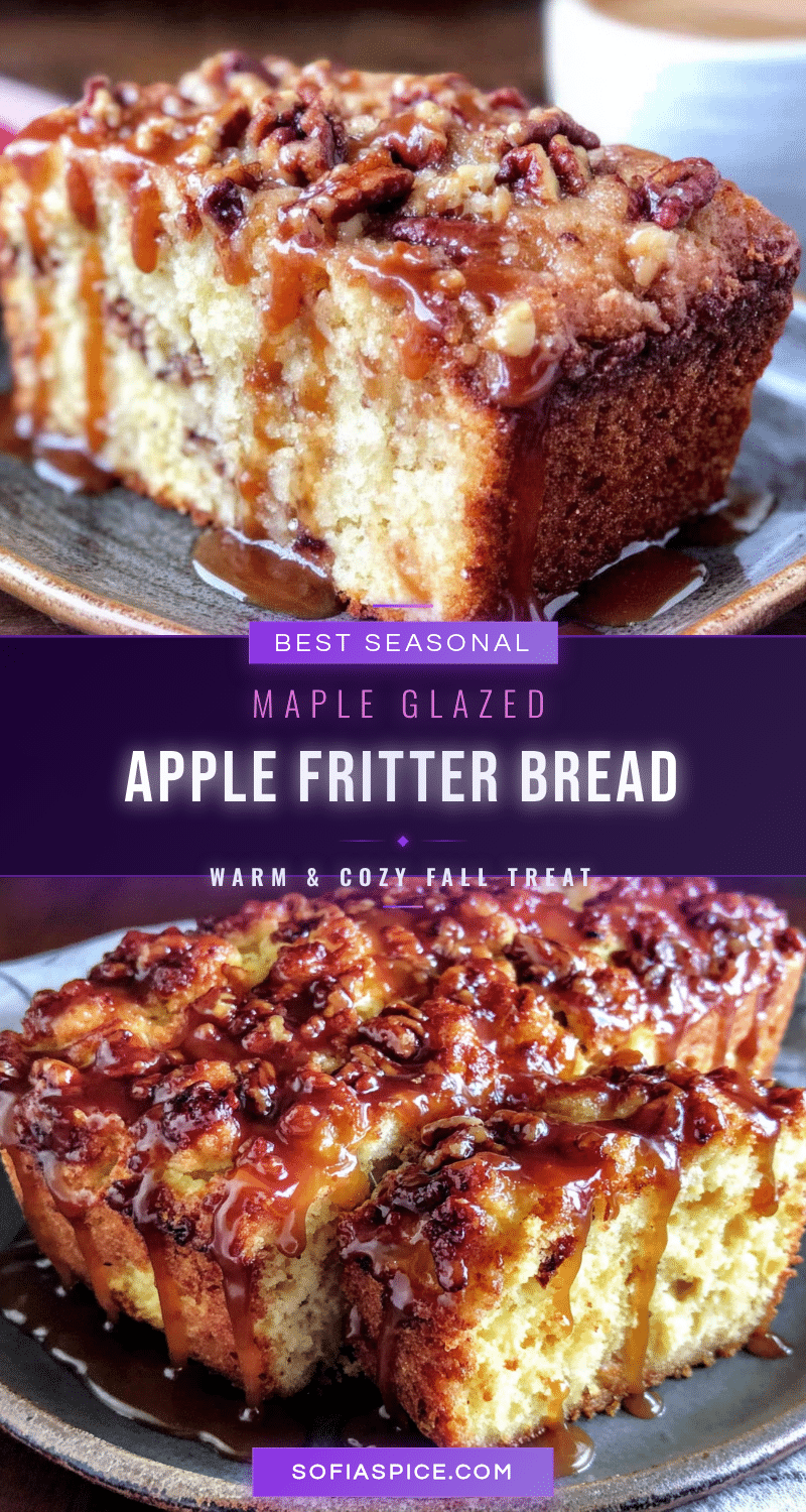 maple glazed apple fritter bread recipe