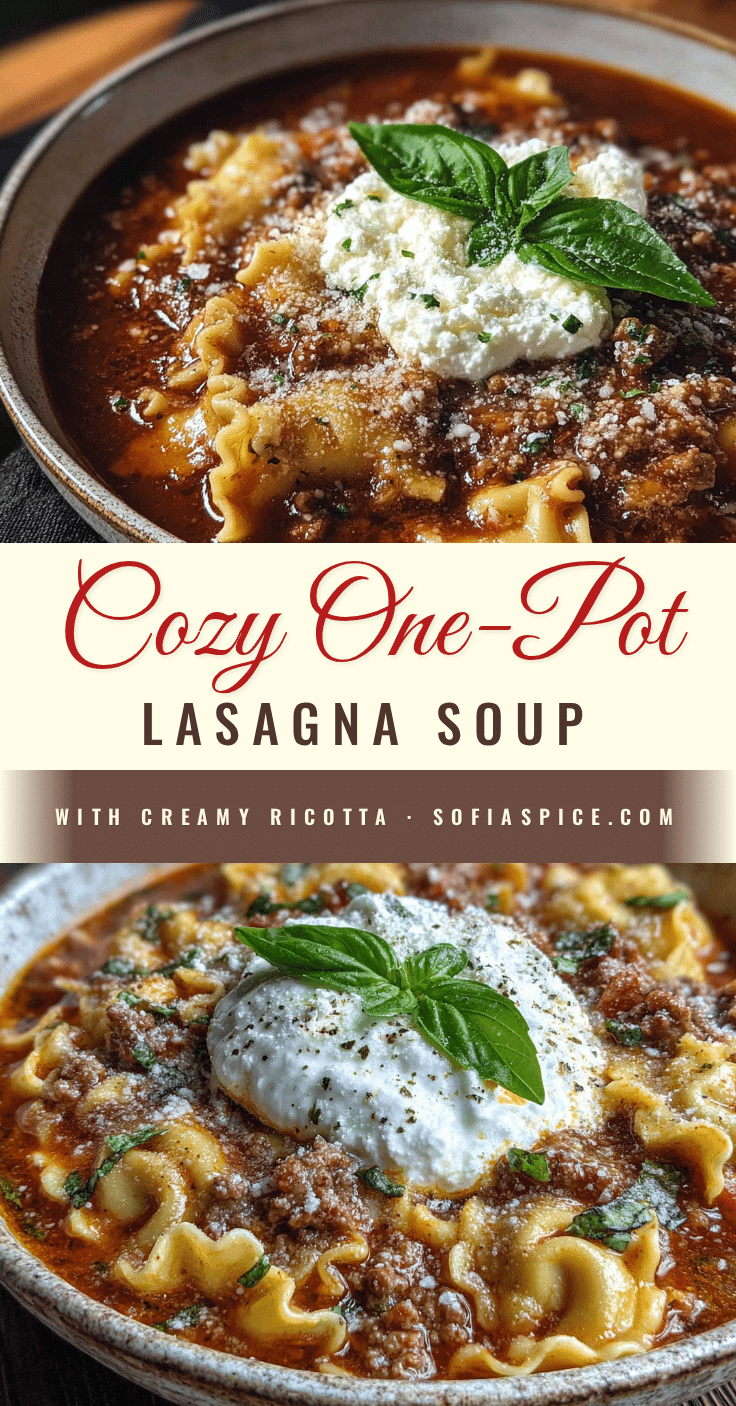 one-pot lasagna soup with creamy ricotta recipe