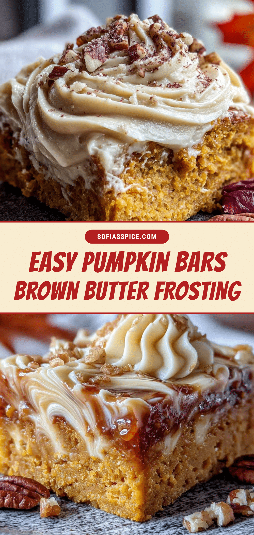 pumpkin bars with brown butter frosting recipe