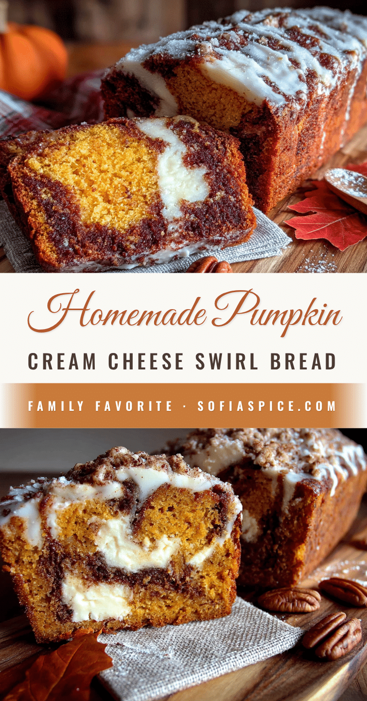 pumpkin cream cheese swirl bread recipe