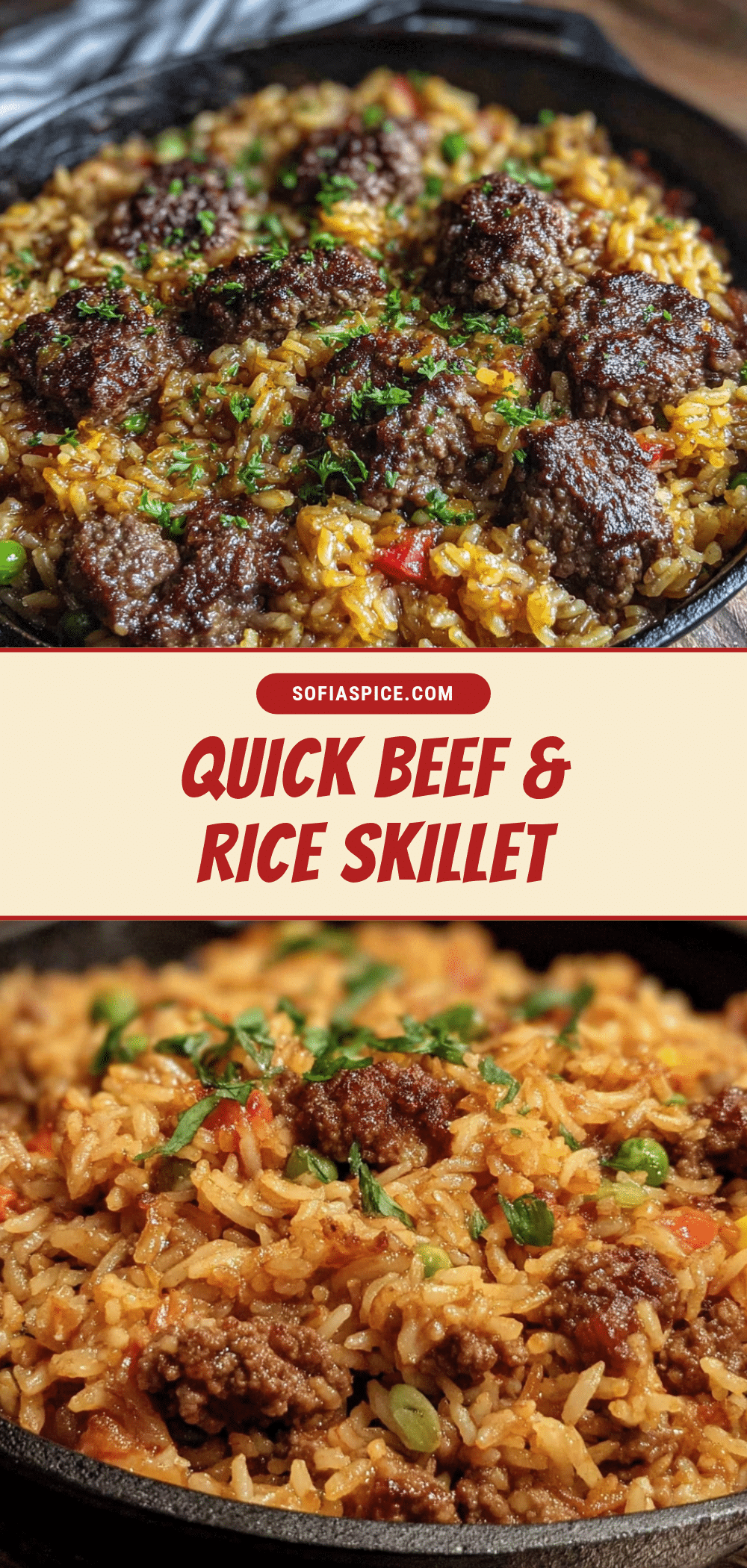 quick beef and rice skillet recipe