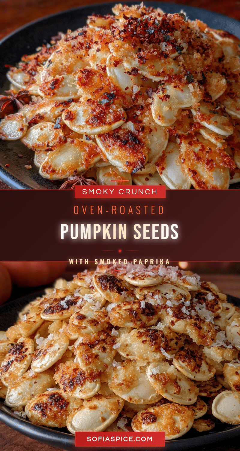 smoky oven-roasted pumpkin seeds with paprika recipe